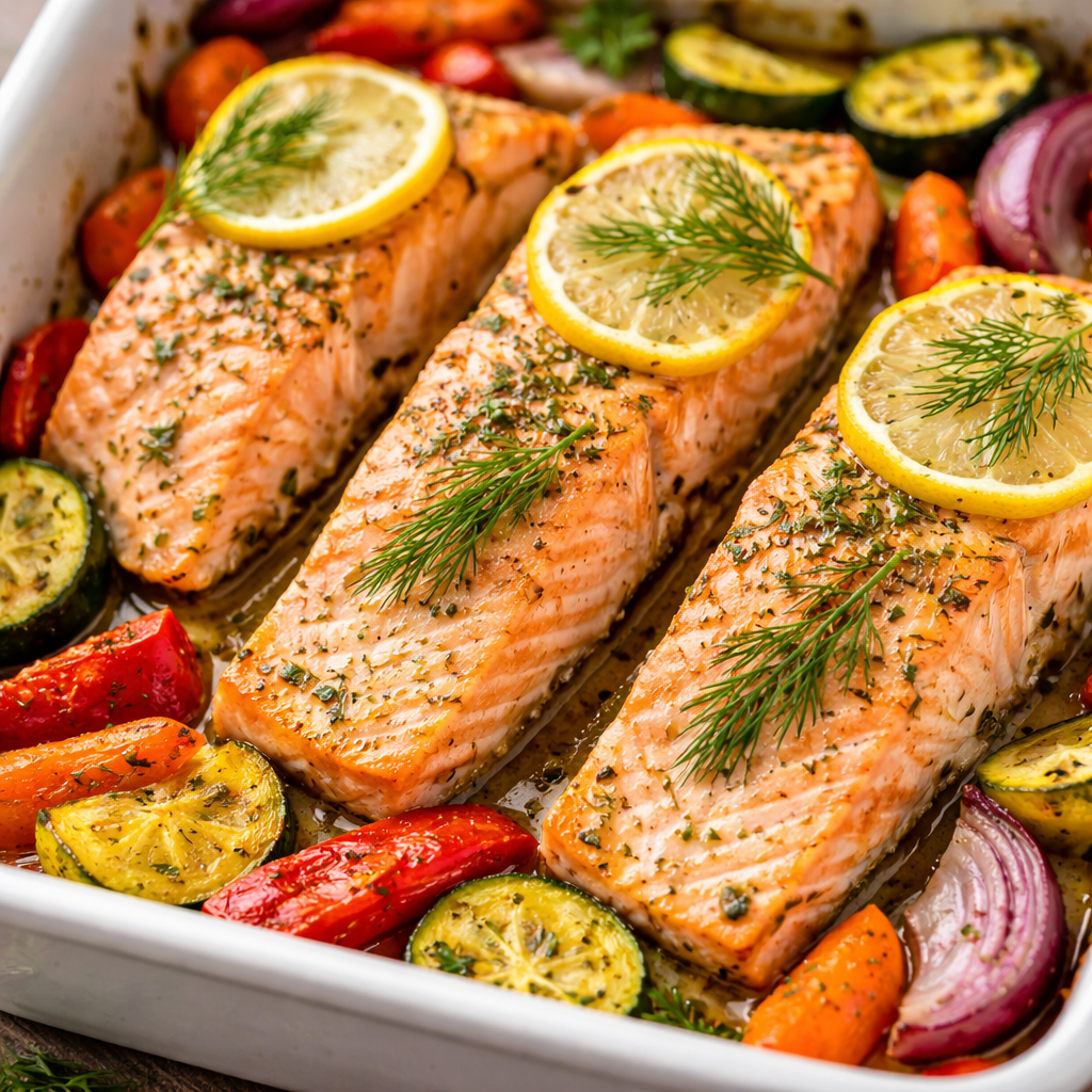 Laks i ovn med citron og grønt – nem og saftig hverdagsmad